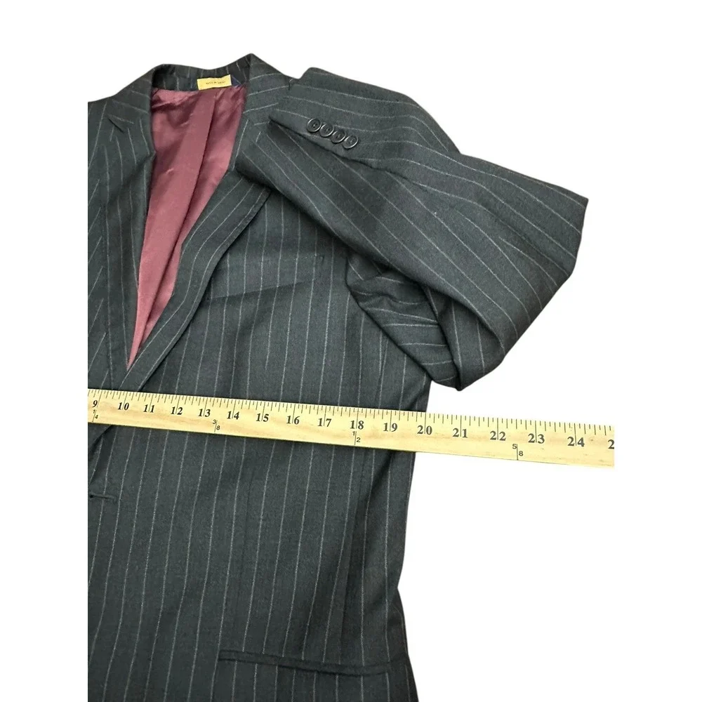 Brooks Brothers Vitale Wool Brooksgate Regent‎ Gray Blazer Jacket Mens 40R #F5-5